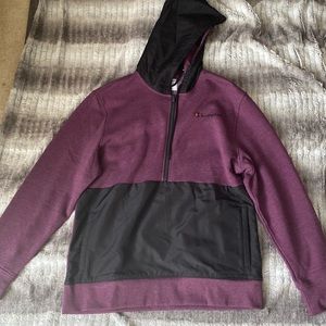 Large purple champion hoodie never worn  out only Tried on once